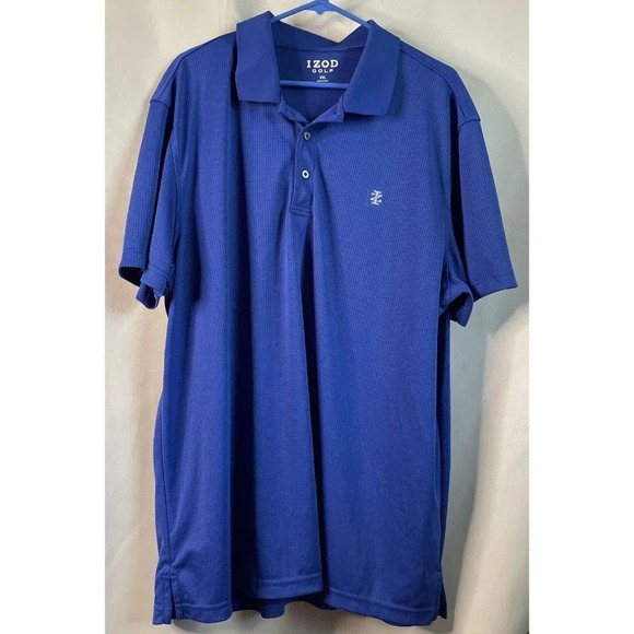 Izod Blue Golf Polo Shirt Top Men's‎ Short Sleeve Size XXL Logo - Picture 1 of 4